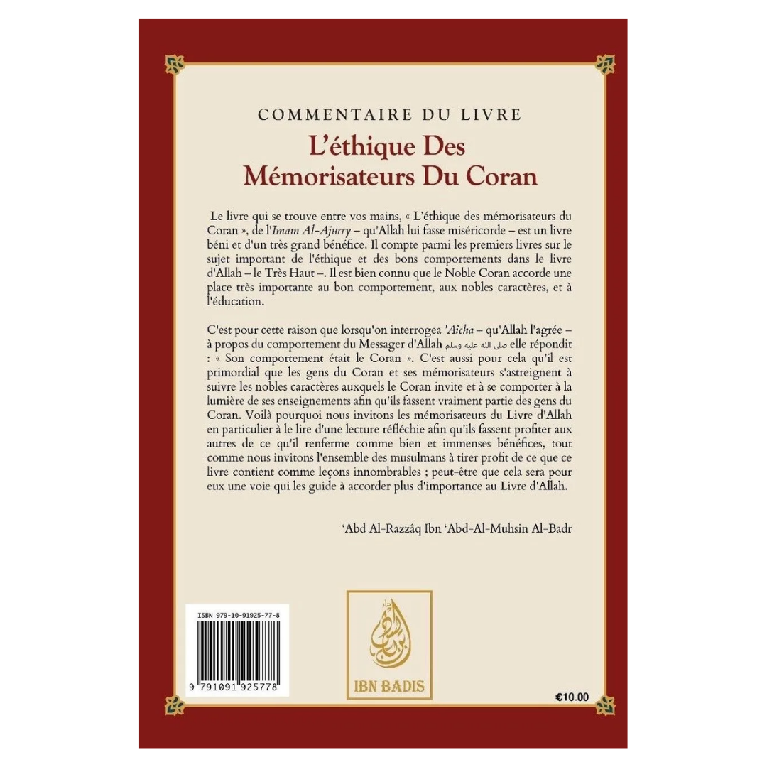 COMMENTAIREDULIVRE_L_ethiquedesMemorisateursduCoran_-EditionsIbnBadisVerso