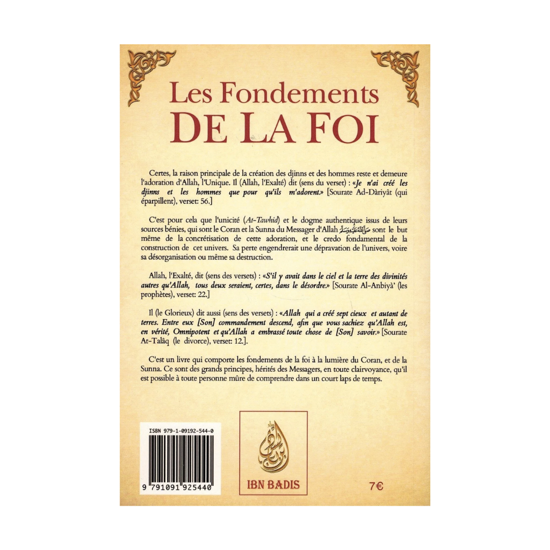 LesfondementsdelaFoi-CheikhMohammedibnAl-Wahhab-EditionsIbnBadisVerso